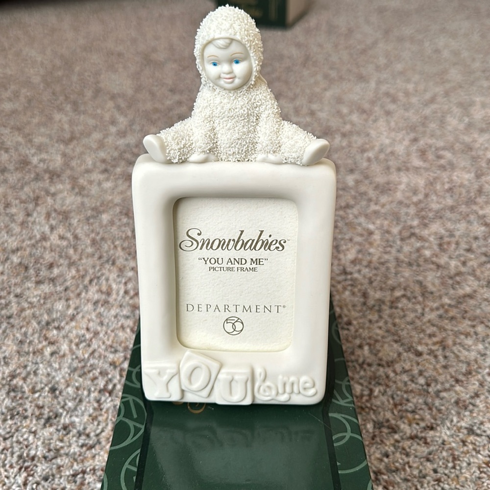 “You and Me” photo frame Snowbabies figurine